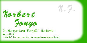 norbert fonyo business card